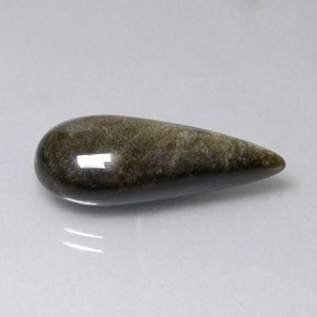 Obsidienne jaune naturelle en forme de poire, 10,83 ct, opaque