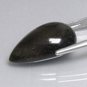 Obsidienne Éclat d'Or naturelle En forme de poire, 11.16 ct, Opaque