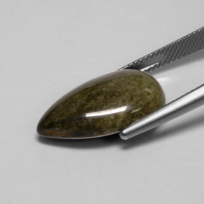 Obsidienne Éclat d'Or naturelle En forme de poire, 9.16 ct, Opaque