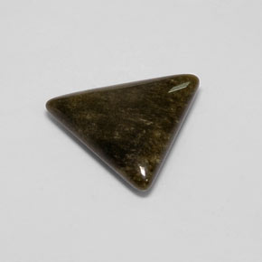 Obsidienne Éclat d'Or naturelle Trillion, 6.22 ct, Opaque