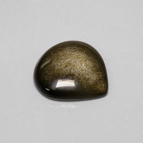 Obsidienne Éclat d'Or naturelle En forme de poire, 7.13 ct, Opaque