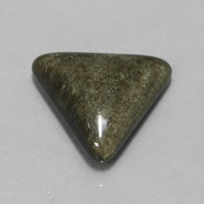 Obsidienne Éclat d'Or naturelle Trillion, 4.65 ct, Opaque