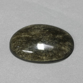 Obsidienne Éclat d'Or naturelle Coupe ovale, 4.72 ct, Opaque