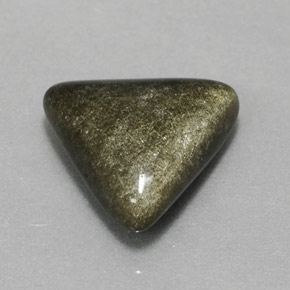 Obsidienne Éclat d'Or naturelle Trillion, 2.99 ct, Opaque