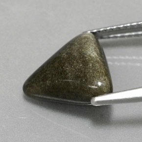 Obsidienne Éclat d'Or naturelle Trillion, 2.99 ct, Opaque