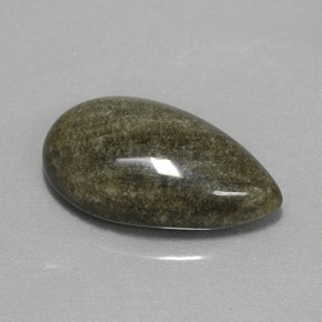 Obsidienne or naturelle en forme de poire, 6,42 ct, opaque