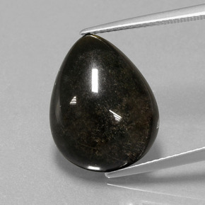 Obsidienne or naturelle en forme de poire, 10,01 ct, opaque