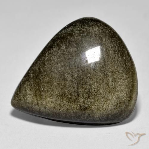 Obsidienne Multicolore naturelle En forme de poire, 22.72 ct, Opaque