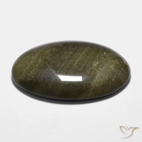Obsidienne Multicolore naturelle ovale, 32.49 ct, Opaque