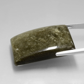 Obsidienne or naturelle baguette, 58,23 ct, opaque