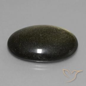 Obsidienne Multicolore naturelle ovale, 31.66 ct, Opaque