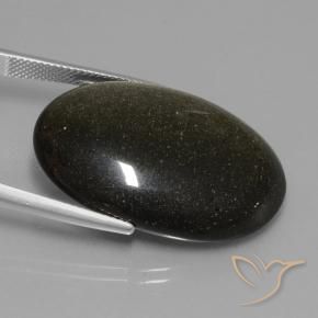 Obsidienne Multicolore naturelle ovale, 31.66 ct, Opaque