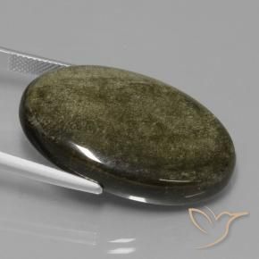 Obsidienne Multicolore naturelle ovale, 38.14 ct, Opaque