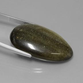 Obsidienne Padparadscha naturelle En forme de poire, 33.67 ct, Opaque