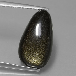 Obsidienne Éclat d'Or naturelle Forme fantaisie, 7.78 ct, Opaque