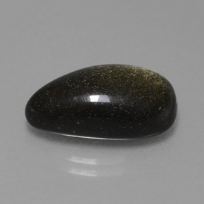 Obsidienne Éclat d'Or naturelle Forme fantaisie, 7.78 ct, Opaque