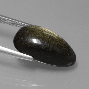 Obsidienne Éclat d'Or naturelle Forme fantaisie, 7.78 ct, Opaque