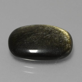 Obsidienne Éclat d'Or naturelle Coupe coussin, 7.56 ct, Opaque