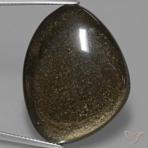 35.75ct Naturel Marron noir Obsidienne, Fantaisie, Opaque