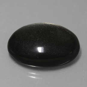 Obsidienne or naturelle coupe ovale, 25,73 ct, opaque