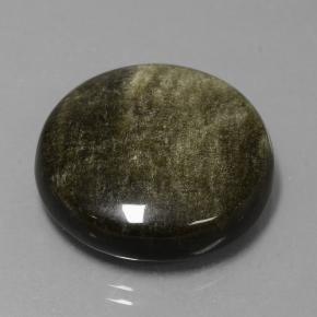 Obsidienne Brun noirâtre léger naturelle Coupe roude, 24.98 ct, Opaque
