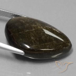 Obsidienne Marron noir naturelle Fantaisie, 24.42 ct, Opaque