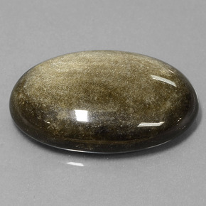Obsidienne Éclat d'Or naturelle Coupe ovale, 23.69 ct, Opaque