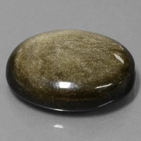 Obsidienne doré naturelle coupe ovale, 28,57 ct, opaque