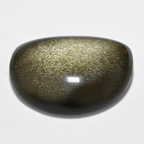 Obsidienne Noir multicolore naturelle Forme fantaisie, 27.49 ct, Opaque