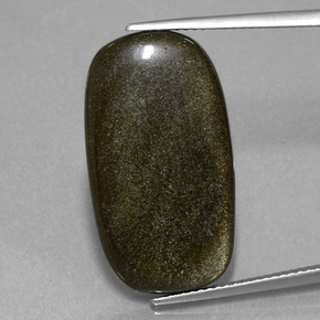 Obsidienne or naturelle coupe coussin, 12,89 ct, opaque