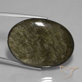 Obsidienne Marron noir naturelle ovale, 45.87 ct, Opaque