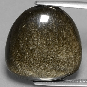 Obsidienne doré naturelle forme fantaisie, 17,56 ct, opaque