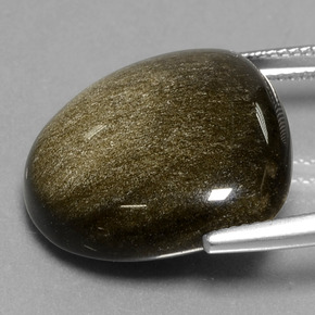 Obsidienne doré naturelle forme fantaisie, 17,56 ct, opaque