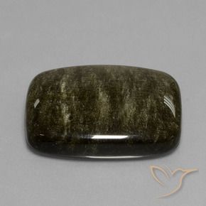 Obsidienne Marron noirâtre naturelle Coussin, 47.70 ct, Opaque