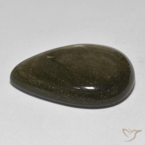 Obsidienne Multicolore naturelle En forme de poire, 25.90 ct, Opaque