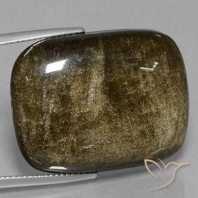 Obsidienne doré naturelle coupe coussin, 31,71 ct, opaque
