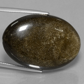 Obsidienne doré naturelle coupe ovale, 37,84 ct, opaque