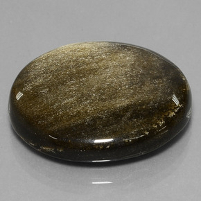 Obsidienne noir naturelle coupe roude, 38,01 ct, opaque