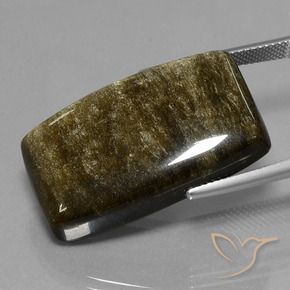 Obsidienne Marron noir naturelle Coussin, 34.97 ct, Opaque