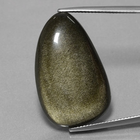 Obsidienne noir naturelle forme fantaisie, 26,38 ct, opaque