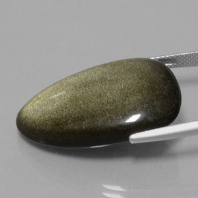 Obsidienne noir naturelle forme fantaisie, 26,38 ct, opaque