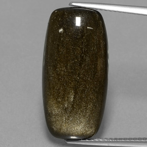 Obsidienne or naturelle coupe coussin, 11,95 ct, opaque
