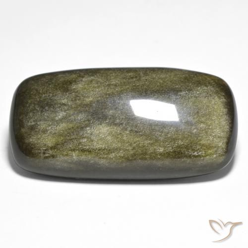 Obsidienne Multicolore naturelle Coussin, 44.74 ct, Opaque