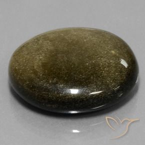 Obsidienne doré naturelle coupe roude, 26,81 ct, opaque