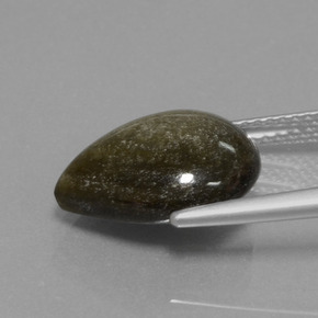 Obsidienne or naturelle en forme de poire, 4,64 ct, opaque