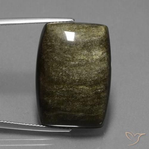 33.08ct Naturel Marron noirâtre Obsidienne, Fantaisie, Opaque