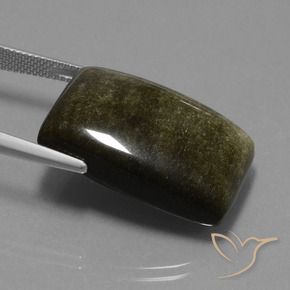 Obsidienne Marron noirâtre naturelle Fantaisie, 33.08 ct, Opaque