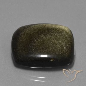 Obsidienne Marron noirâtre naturelle Coussin, 37.25 ct, Opaque