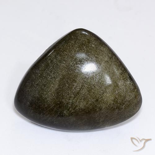 Obsidienne Brun noirâtre léger naturelle Trillion, 26.72 ct, Opaque