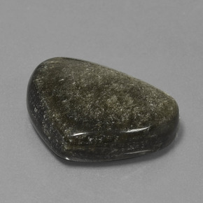 Obsidienne noir naturelle forme fantaisie, 19,03 ct, opaque